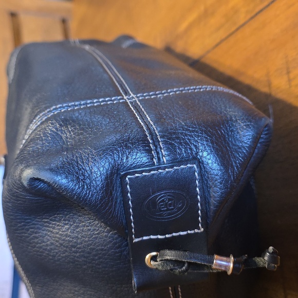 Dooney & Bourke Black Leather Drawstring Bag - Picture 7 of 16